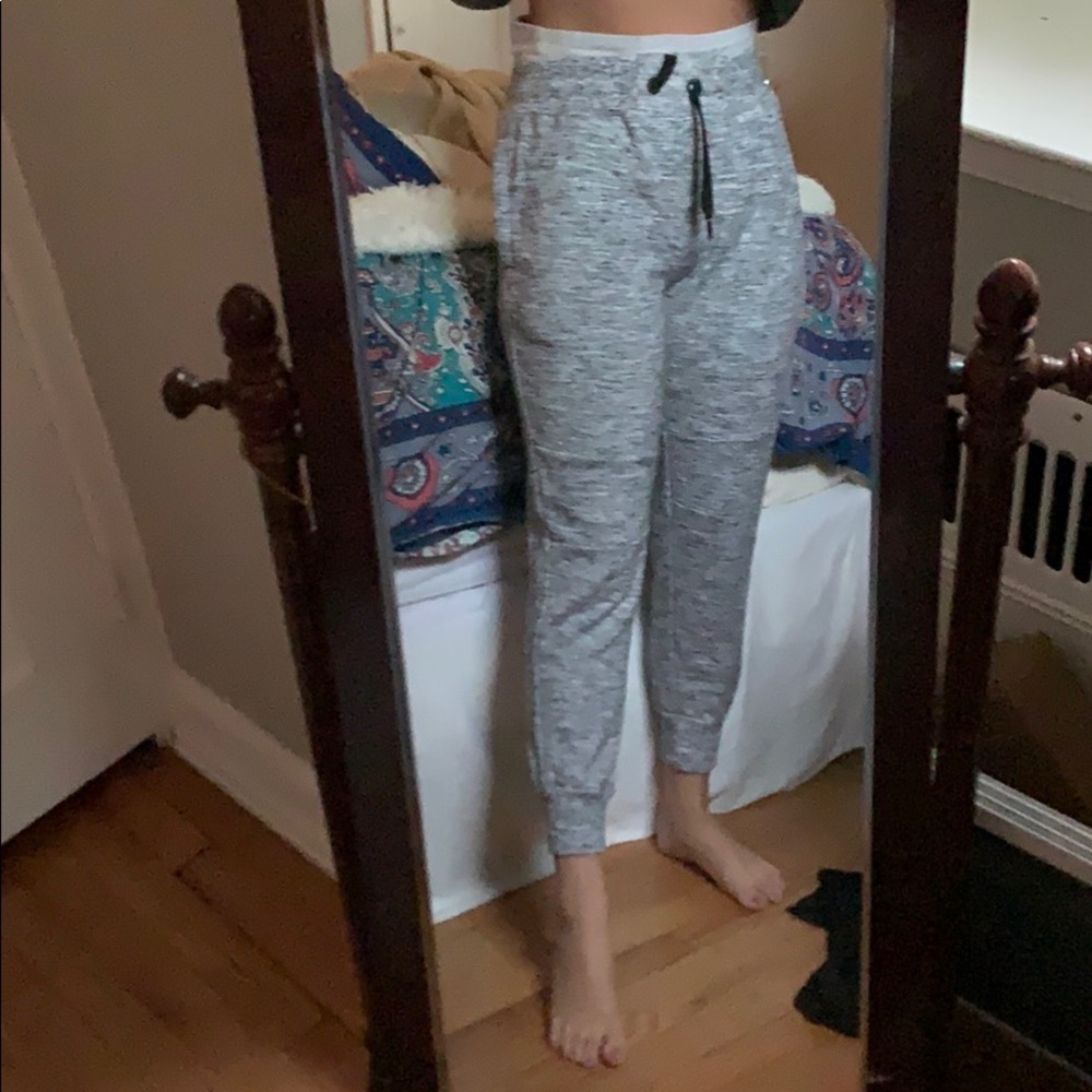 Grey white Joggers